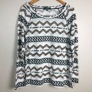 GRAY SFA BOHO print boat neck shirt